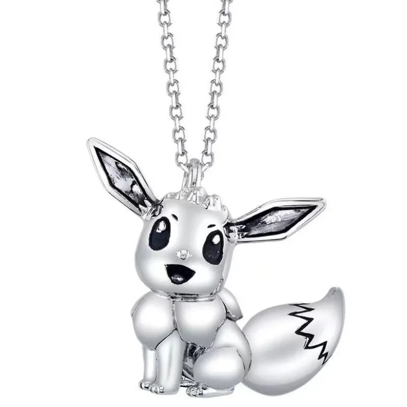 Pokemon Cartoon Anime Fashion Trend Necklace Pendant Charizard Eevee Exquisite Jewelry Kawaii Accessories Birthday Gift