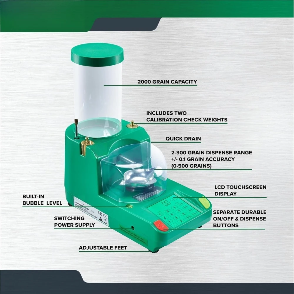 موزع مسحوق المسدس، شاشة لمس متوافقة مع البلوتوث، دقة 0.1، سعة 2000 الحبوب #4