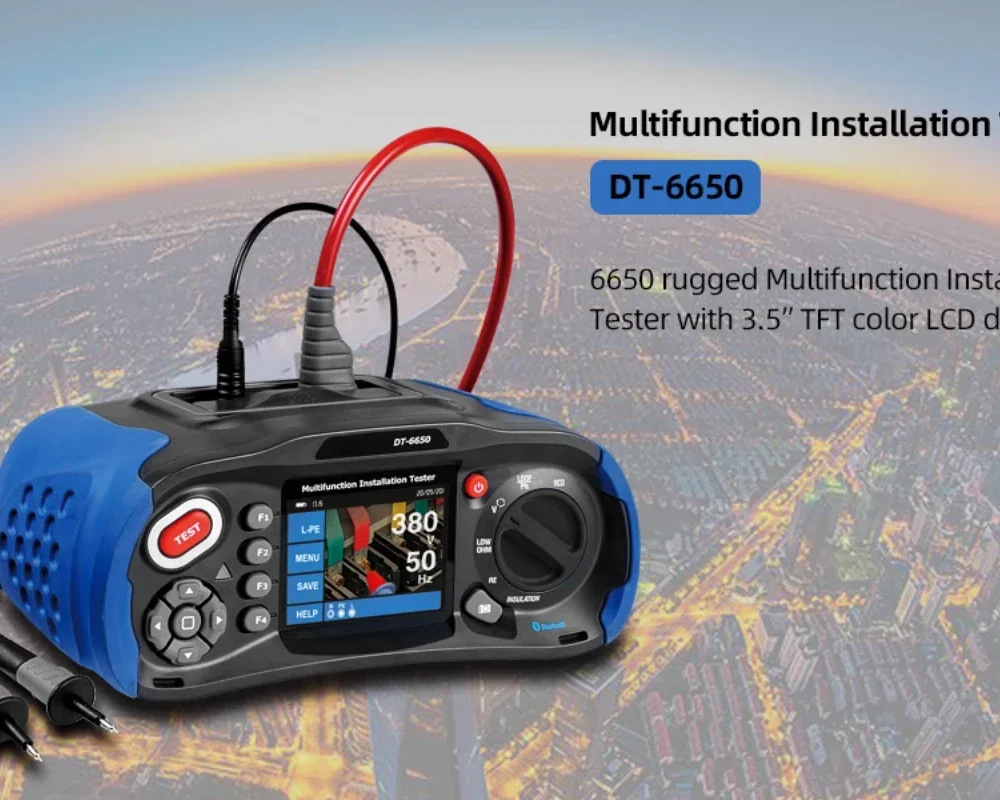 DT-6650 High Current Loop Test Multifunction Insulation Resistance Tester with 3.5inch TFT Color LCD Display