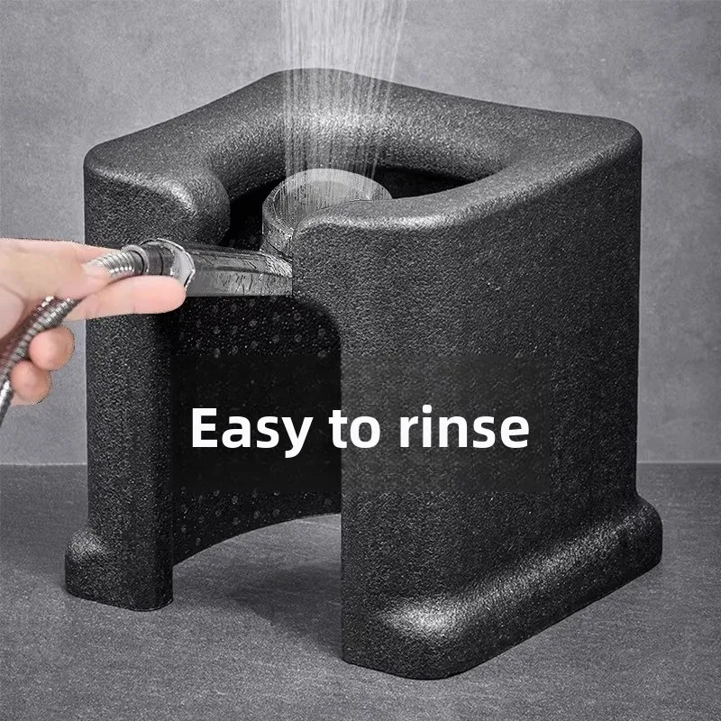 

Multifunctional Non Slip Shower Seat EPP Lightweight, Bathroom Safety Stool for Elderly Pregnant, Portable Anti Skid Chair