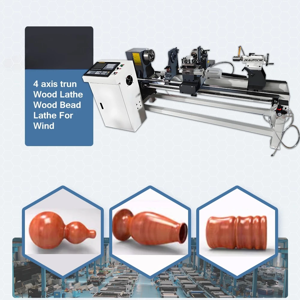 

4 axis automatic wooden roman column turning automatic numerical control woodworking lathe automatic