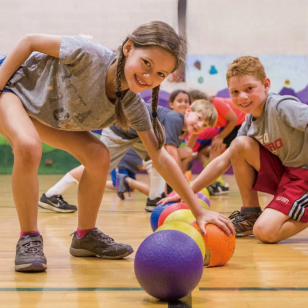 Inflatable Sponge Ball Rainbow Color Dodgeball Pu Material Ball Kindergarten Students Indoor And Outdoor Vent Ball