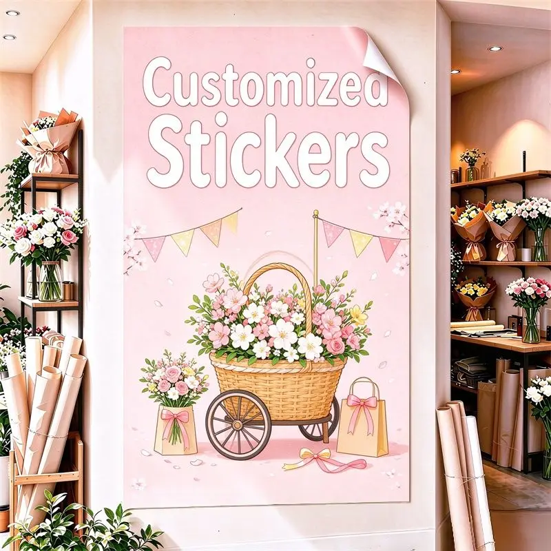 Any Size 100 cm Custom Stickers Suitable For Gymnasium Assisted Living Facility Barber Shop Commercial Advertising Promotion