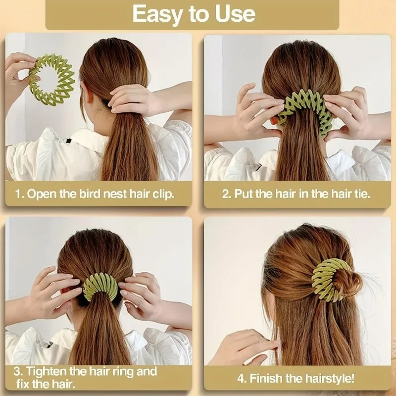 Paquete de 7 pinzas para el pelo con hebilla para niña, accesorios para el cabello, pinzas para el pelo, bandeja para el pelo con forma de Nido de Pájaro esmerilado, pinza para el pelo con moño de flores