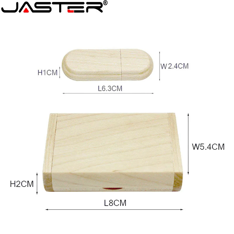 Maple Wood USB Flash Drive, Logotipo personalizado gratuito Memory Stick, Presente criativo de casamento, Pen Drive, 32GB, 64GB, 128GB, 50 unidades por lote