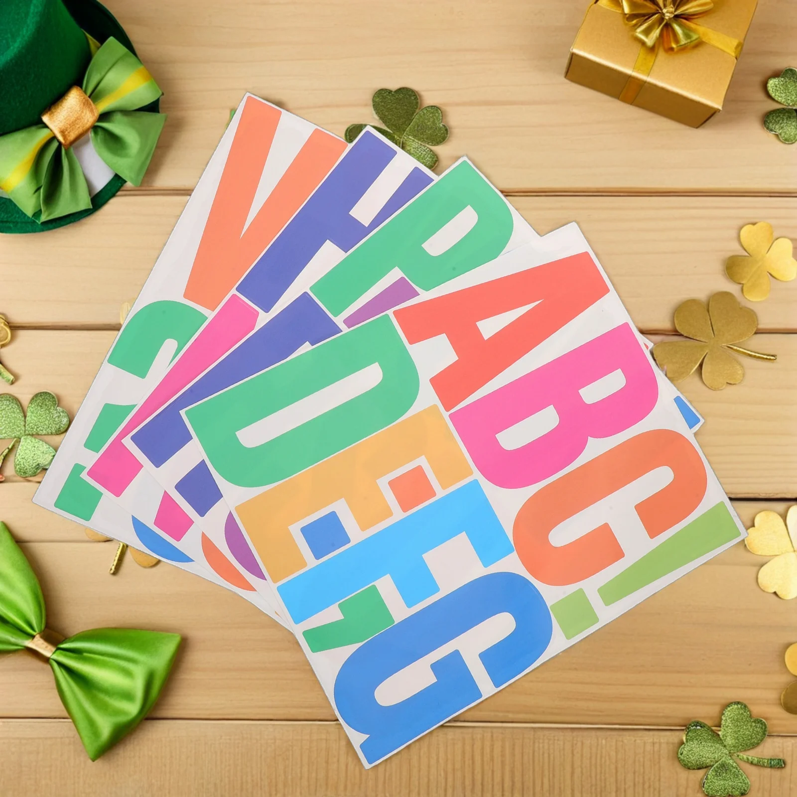 

16 Sheets Waterproof Alphabet Letter Stickers PVC Self Adhesive Wall Decor DIY Party Supplies Fade Resistant Multipack for Cards