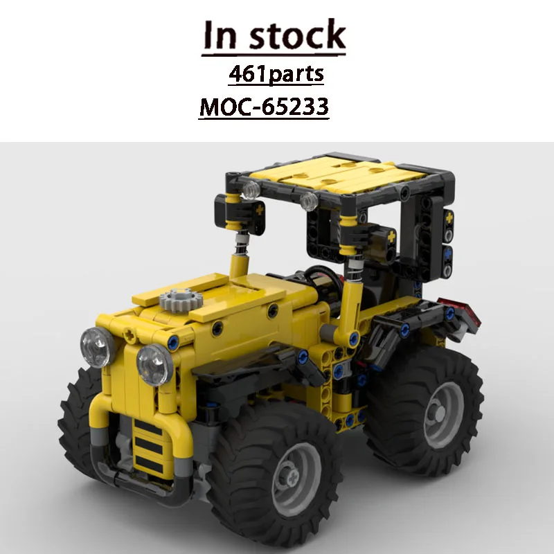 

MOC-65233 City Farm Agriculture Yellow Tractor Building Block Model 461 Pieces Boys Children's Birthday Christmas Toy Gift
