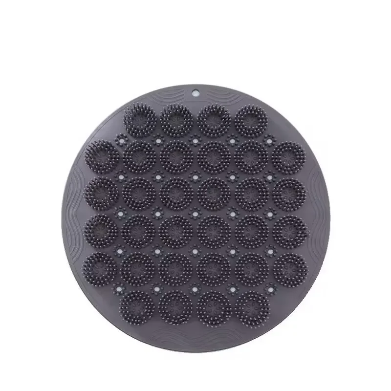 Foot Wash Brush Rub Back with Sucker Brush Bathroom Tool Foot Massage Pad Shower Massage Mat Exfoliating Bath Pad Bath Sponge