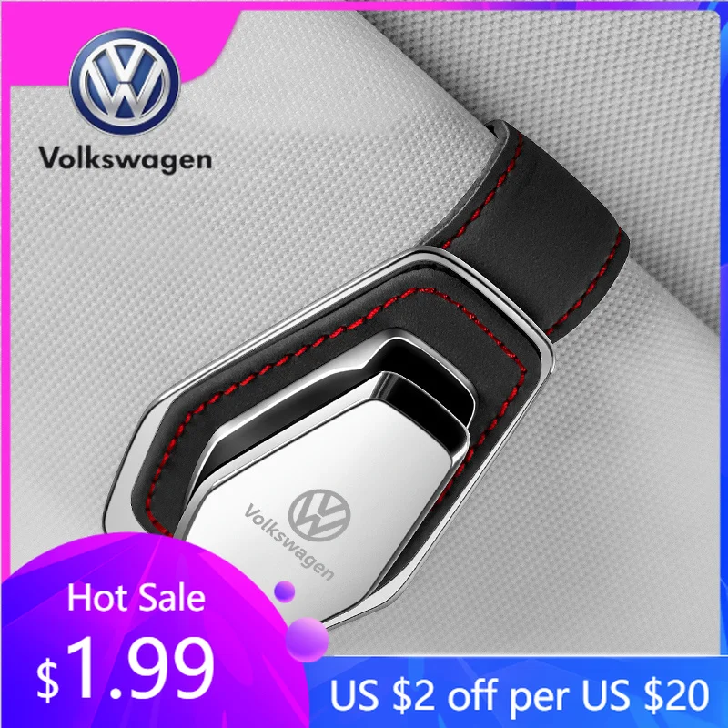 

Emblems Car Sun Visor Sunglasses Clip Eyeglasses Holder For Volkswagen VW Polo GTI Bora Golf Passat Touareg Tiguan Sharan Lavida