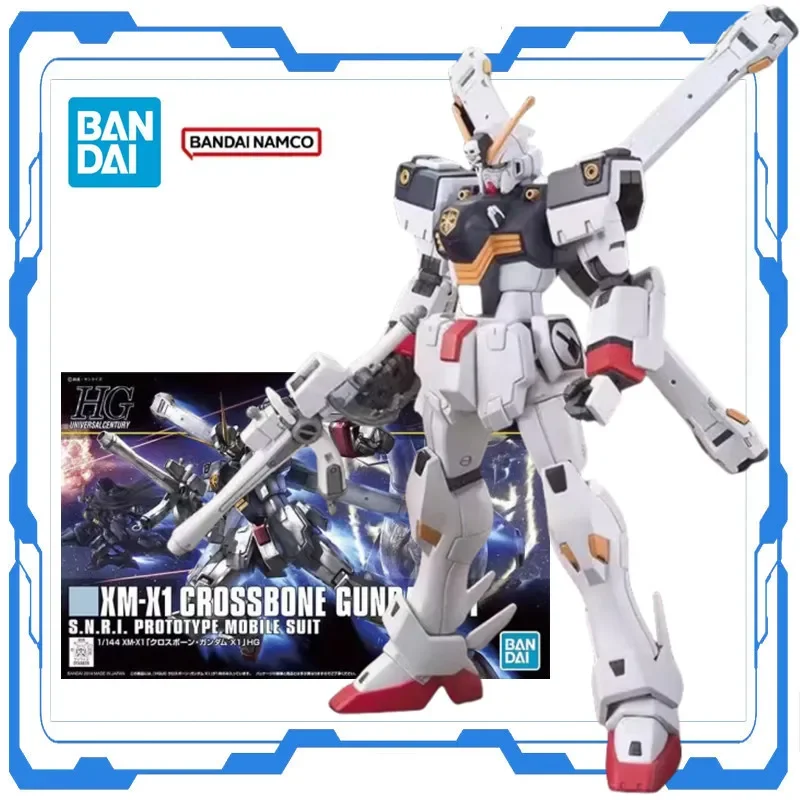 

Bandai Genuine Gundam HGUC XM-X1 CROSSBONE GUNDAM X1 Original Assembled Model Toy Anime Figure Model Kits Action Model For Kids