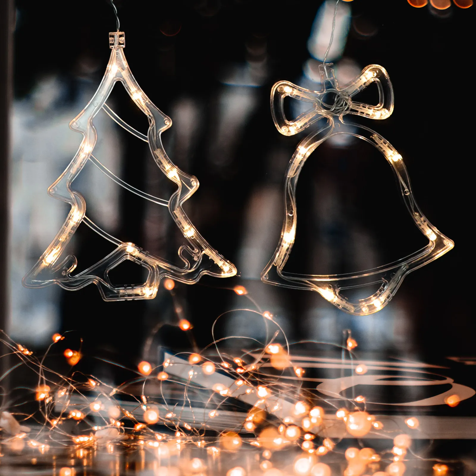 

4 Pcs Ornaments Decorations Lights for LED Home Festoon Lighting Transparent Suction Cup