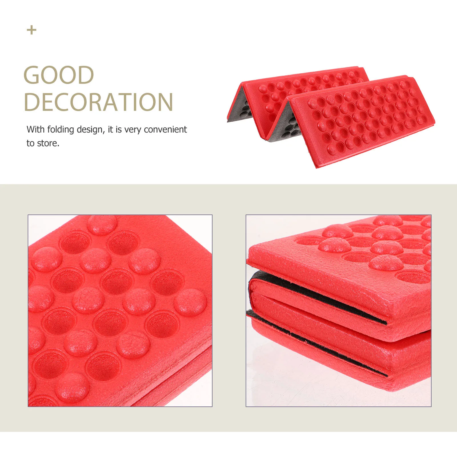 المحمولة طوي التخييم في الهواء الطلق حصيرة Xpe وسادة مقاومة للماء وسادة للمقعد سجادة للرحلات الأحمر خفيفة الوزن وسادة للمقعد