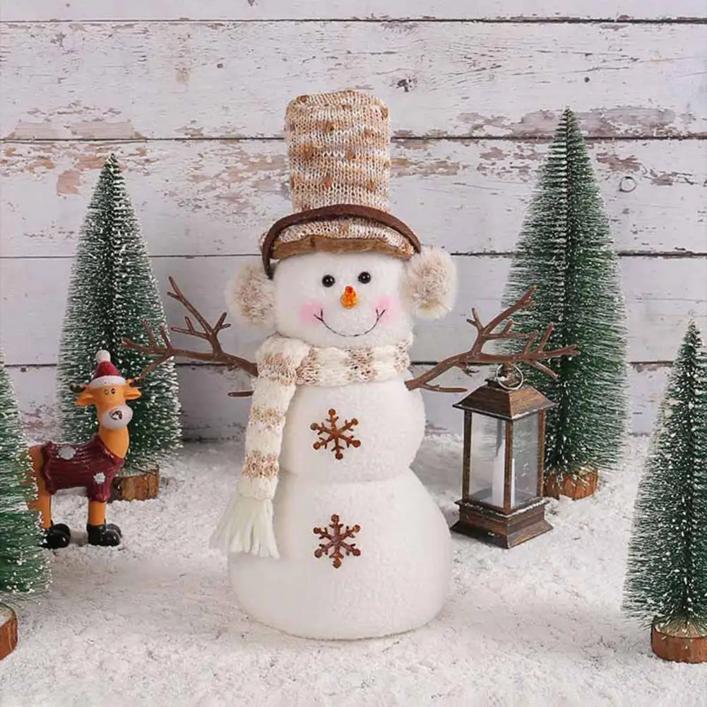 Snowman Decoration Xmas Snowman Ornament Adorable Christmas Snowman Ornament Extra Soft Wear Resistant Toy for Xmas Holiday