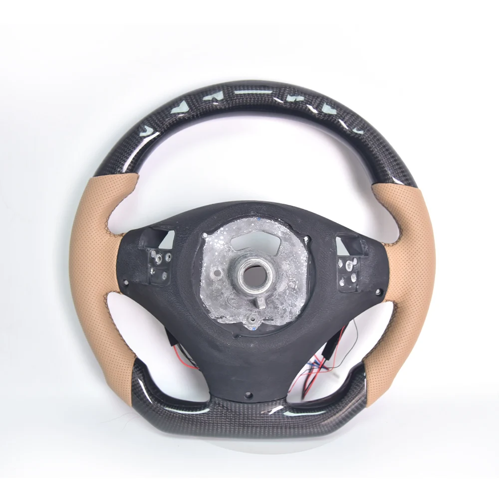 Suitable for BMW X6 Modified Forged Carbon Fiber Steering Wheel Assembly Perforated Leather Customized Upgrade