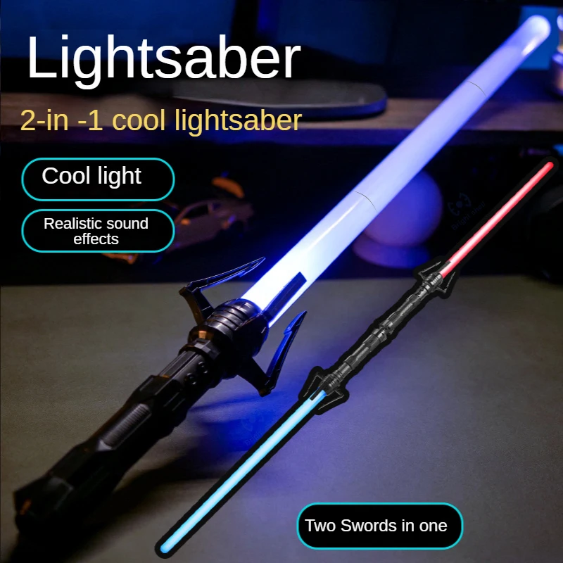 80cm Lightsaber RGB Laser Sword Toys Light Saber 7 Colors Change Kids Telescopic Force FX FOC Blaster Toys Jedi Sword Boys Gift