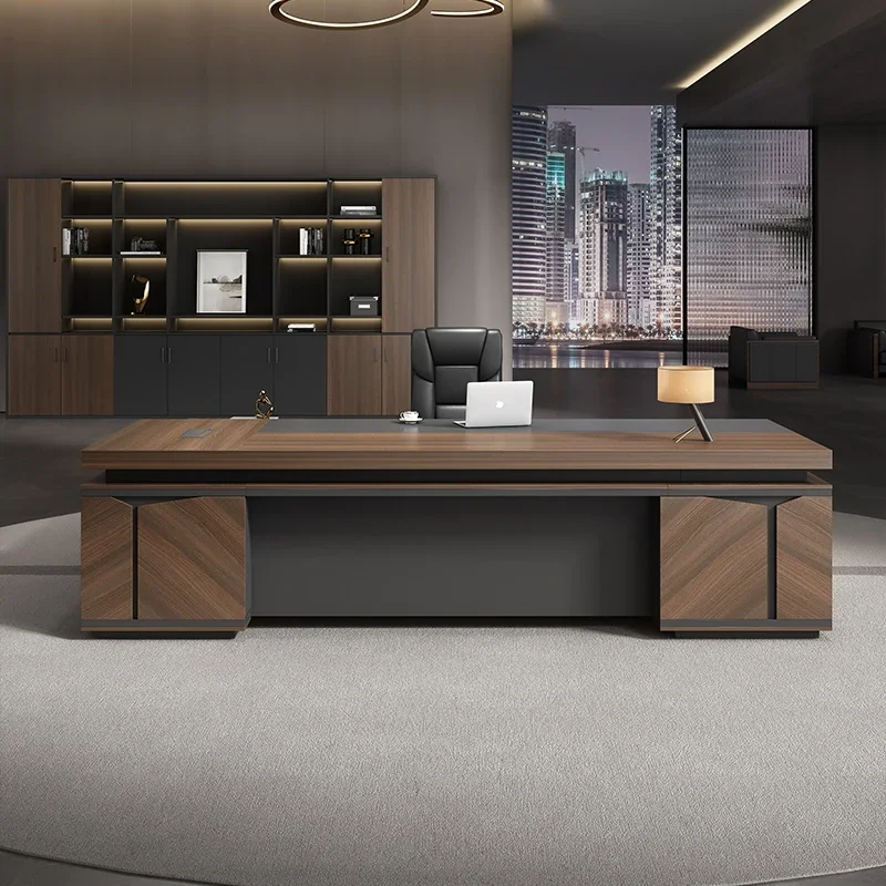 

desk boss table chairperson Taipantai office furniture table and chair combination