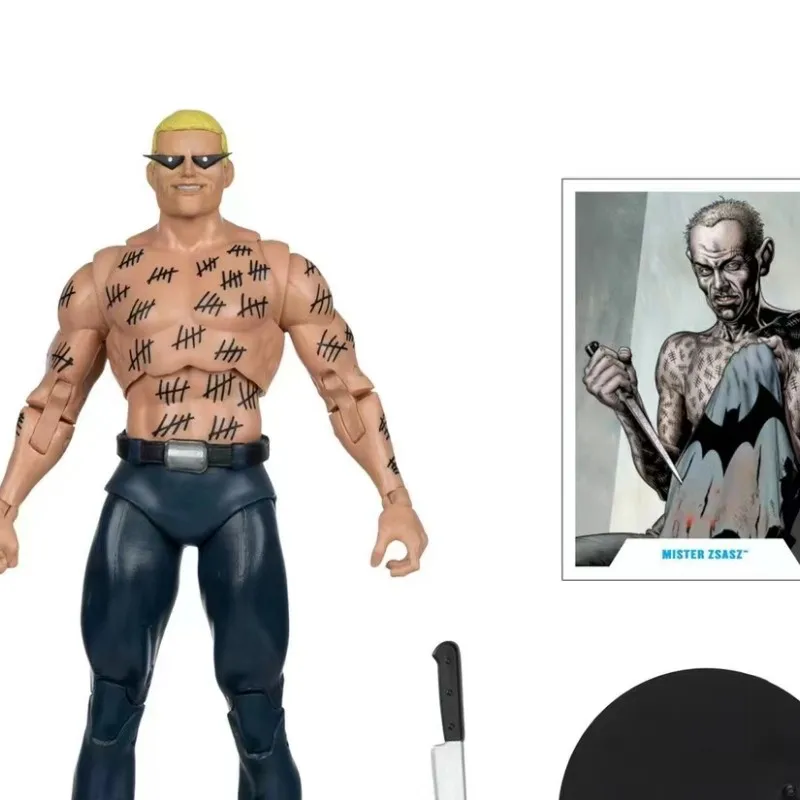 Mcfarlane Dc Multiverse Mister Zsasz boneka tokoh aksi 7 inci Model koleksi patung aksi hadiah mainan