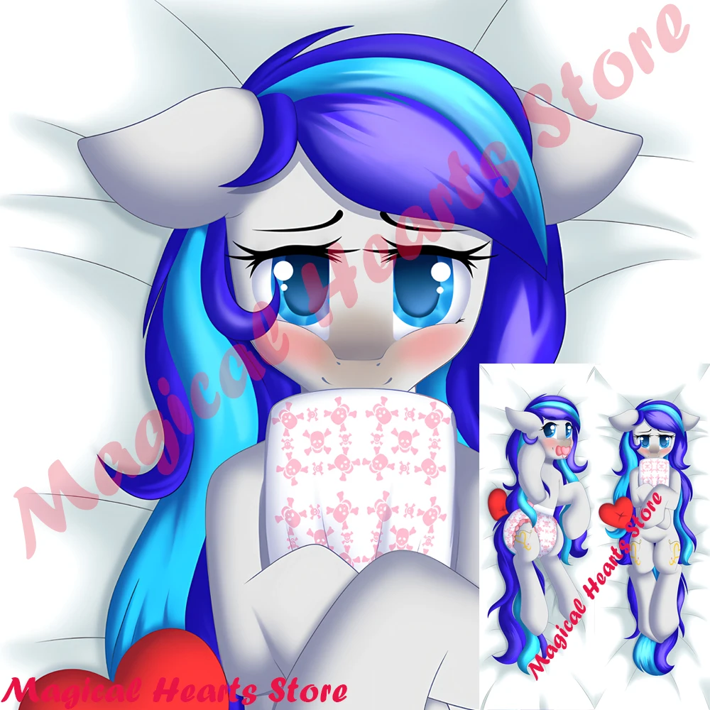 

Anime Decor Pillow Case Colored pony Dakimakura Waifu Pillowcase 2-Side Print Hugging Body Cushion Cover Gift