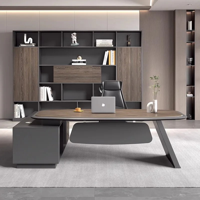 

Индивидуальный письменный стол босса, роскошный офисный полный набор столов и стульев для пожилых людей