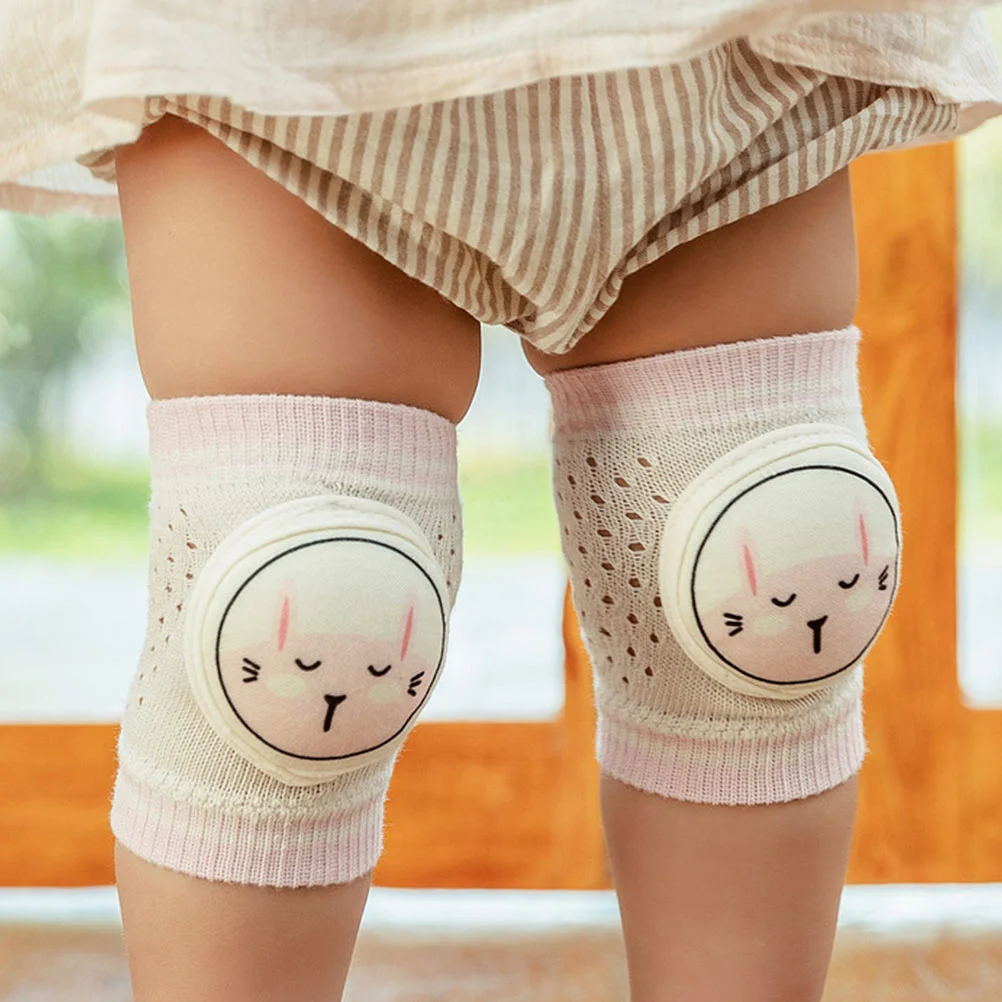 

Anti-fall Children's Knee Pads Infant Elbow Leg Protector Cartoon Walking Mesh Design Summer Toddler Crawling Baby for Brace