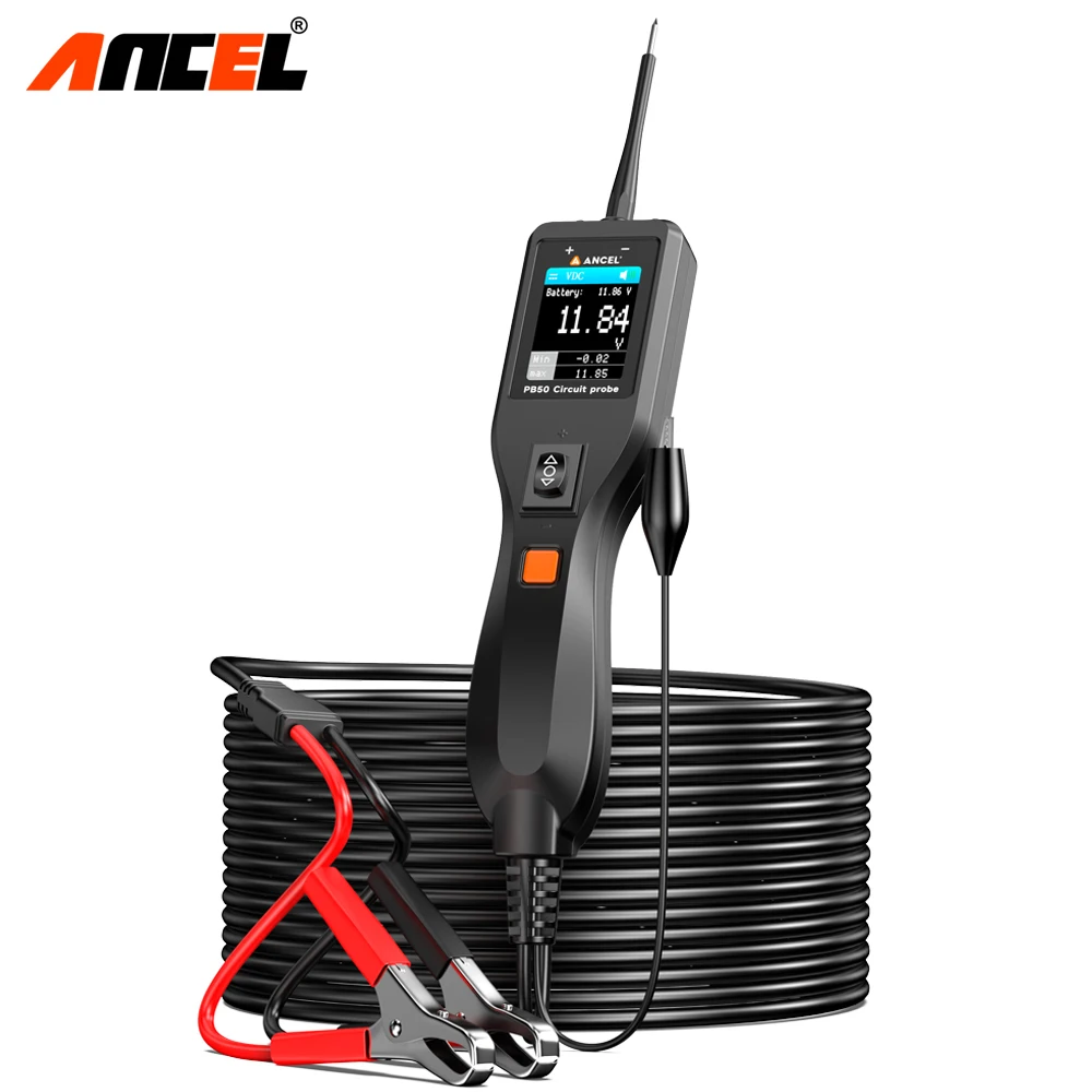 Ancel PB50 12V 24V Car Circuit Tester Power Circuit Probe Kit Short Finder Electrical Diagnostic Tool AC DC Digital Voltage