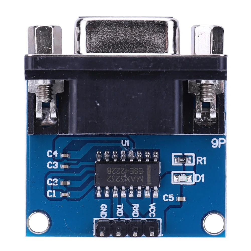 MAX3232 RS232 To TTL Serial Port Converter Module 3.3V-5.5V Female Serial To TTL Module TX RX VCC GND RS232 To TTL Brushboard