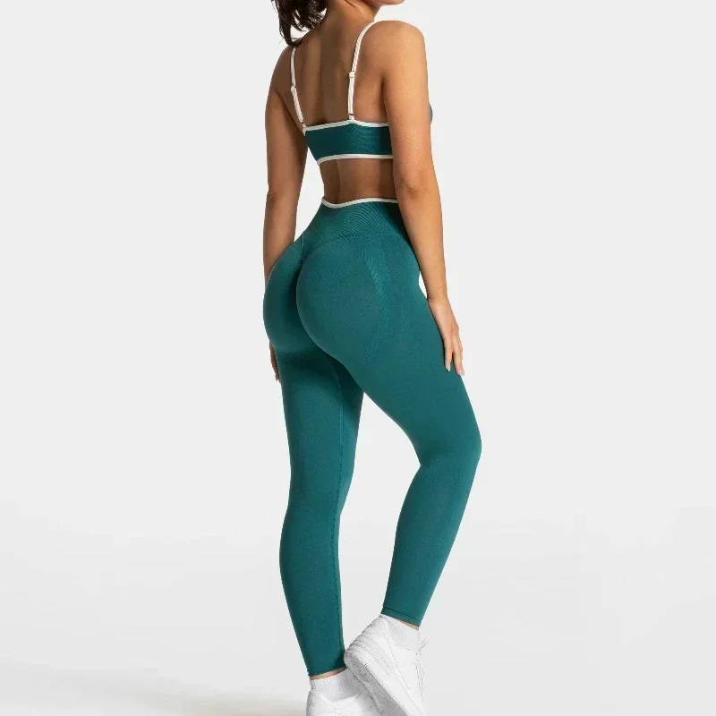 Sommer Nahtlose Yoga Tops Frauen Einfarbig Gym Sport-Bh Sexy Backless Stricken Bh mit Brust Kissen Hosenträger Atmungsaktive Bh – Detail 15
