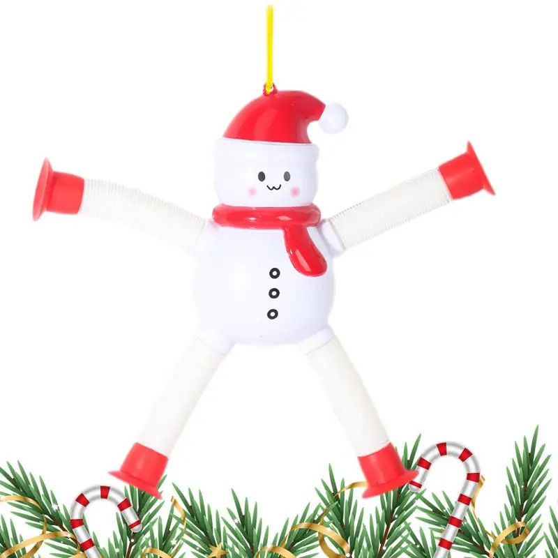 

Telescopic Suction Cup Ornament Fidget Sensory Bellows Ornament Santa Claus Snowman Gingerbread Man Elk Sensory Bellows