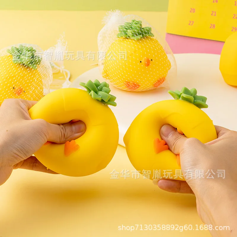 Stressabbau-BoBo-Huhn Quetsch-Spaß Mehl-Stressball Stressabbau-Gadget Quetschspielzeug
