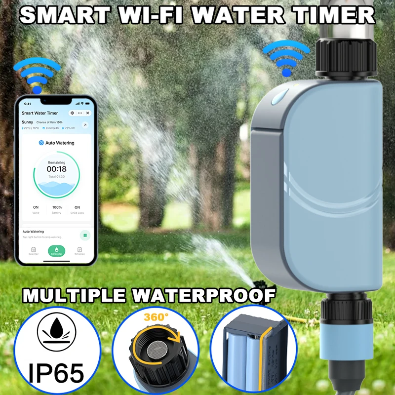 

WIFI Tuya Garden Watering Timer Smart Sprinkler Drip Irrigation System Outdoor Remote Water Controller Support Alexa Google Home