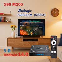 Android 14 X96 M200 Amlogic S905X5M Smart TV BOX Support AV1 4K 2.4G&5G Dual Wifi 1000M BT 4G 64G Set Top Box Media Player
