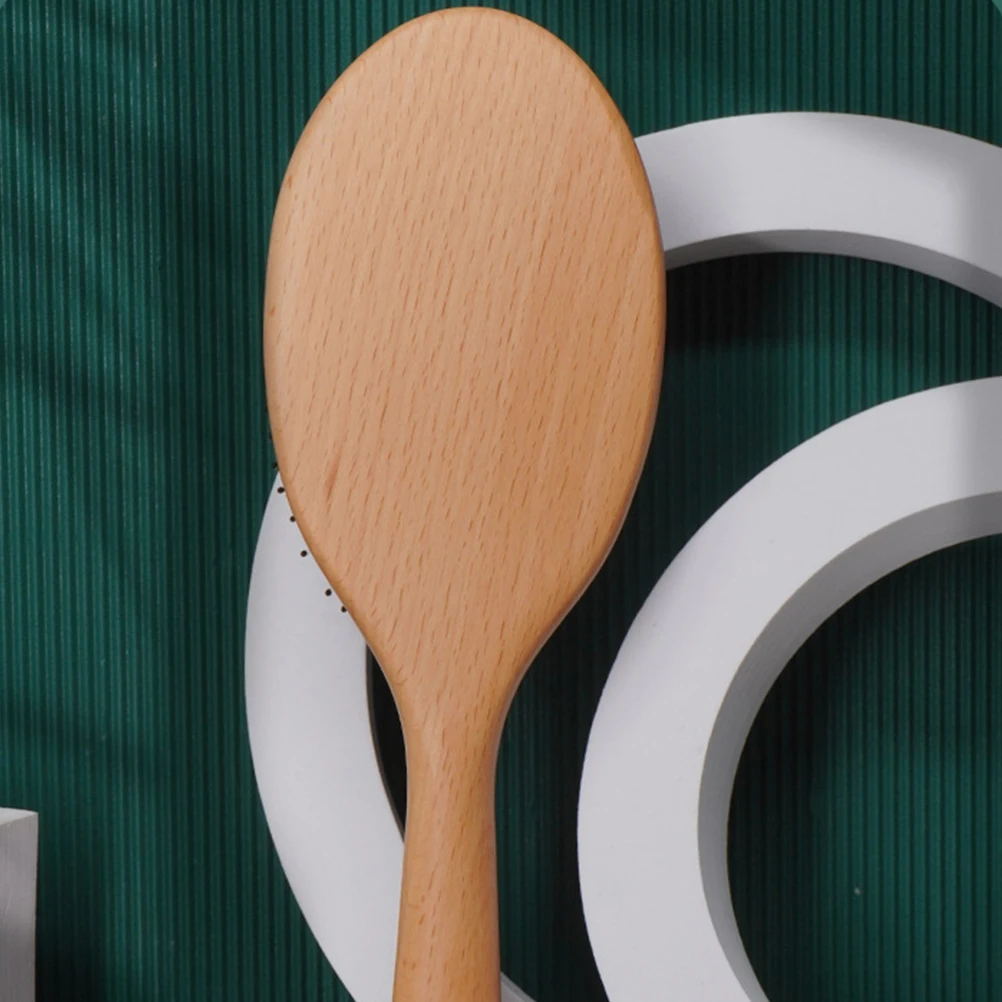 

Расческа для волос с подушкой безопасности, высокопрочная деревянная расческа для распутывания длинных коротких вьющихся волос, дизайн, гладкие зубы, антистатические