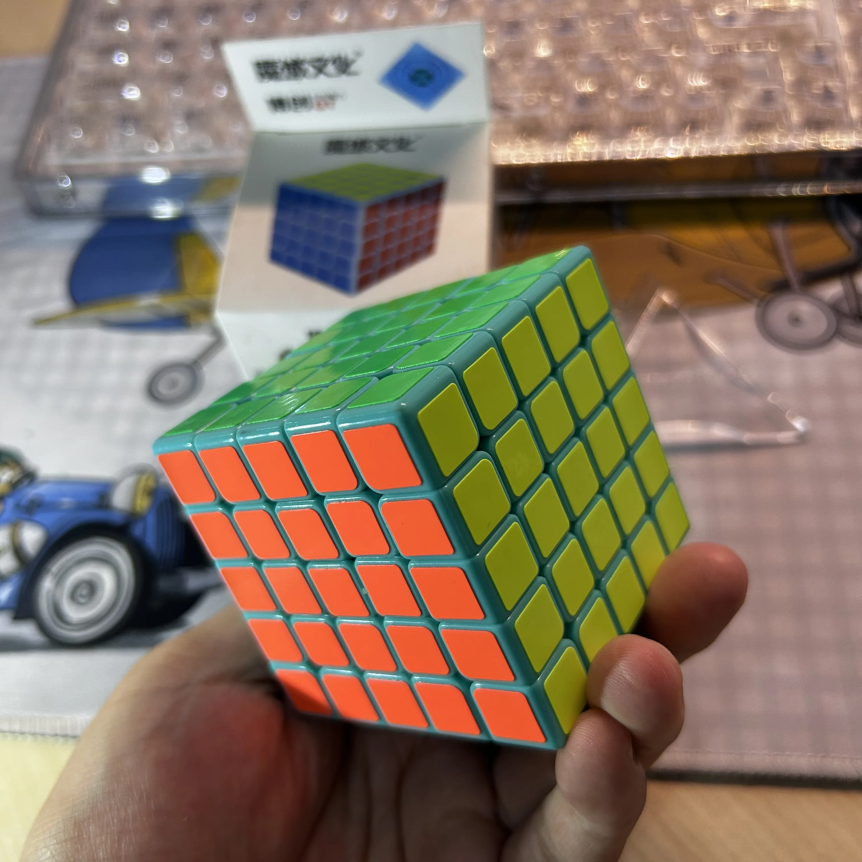 Limited Edition Moyu 5x5 Cube Cyan Cube MeiLong Speed 5x5x5 Magic Cube Collection Profession Cube Education Toys for Kids