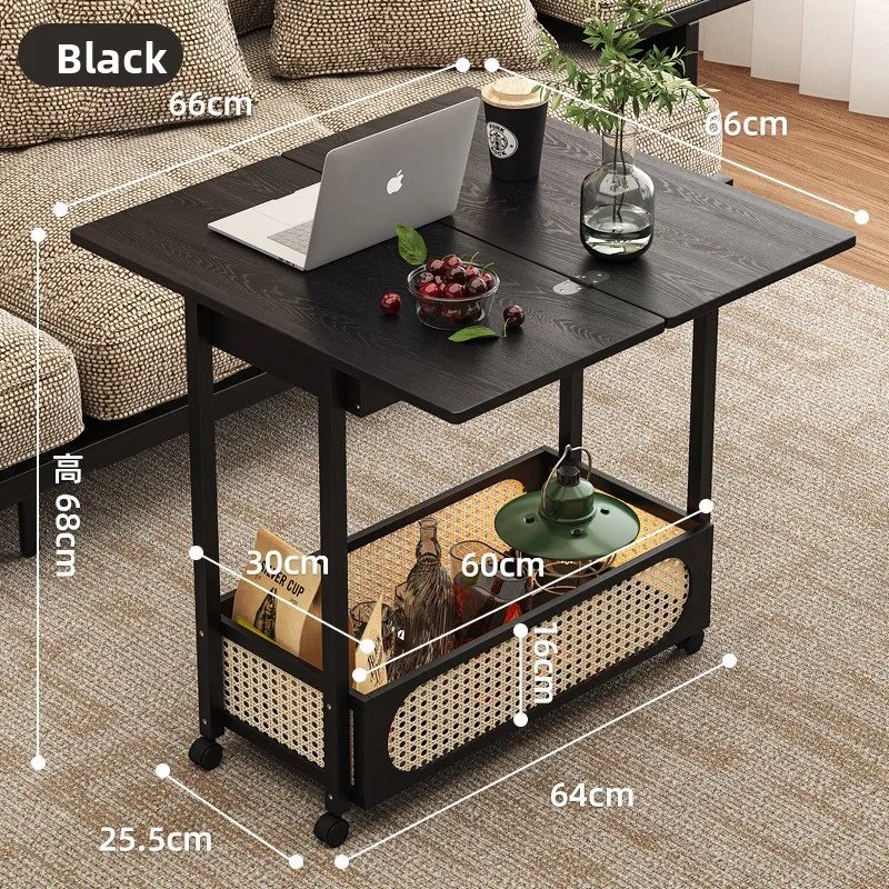 

Multi-functional Household Goodstrolley With Wheels Movable Folding Coffee Table Living Room Sofa Side Table