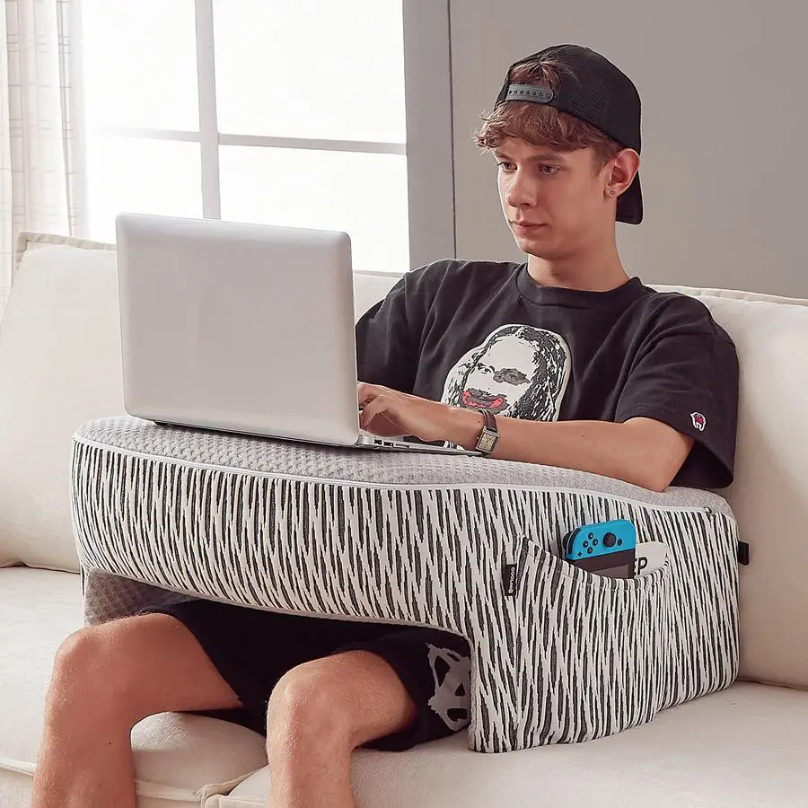 

Pillow for Lap, Extra Large Arm Rest Pillow for Adult, Memory Foam Lap Desk Pillow for Reading, Working, Crocheting, Playing Ste