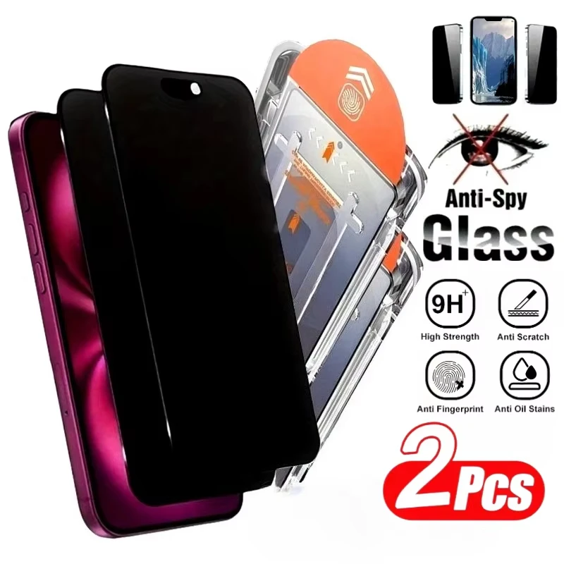 

Fingerprint Unlock Privacy Screen Protectors For Samsung Galaxy S25 Ultra S24 S23 S22 S26 Plus Dust Free Anti Spy Tempered Glass