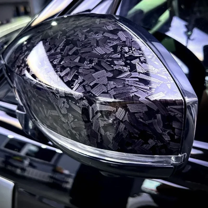 PET Glossy Black Forged Carbon Fiber Vinyl Wrap Film Air Bubble Release Self Adhesive Decal Sticker Motorcycle Car Wrapping