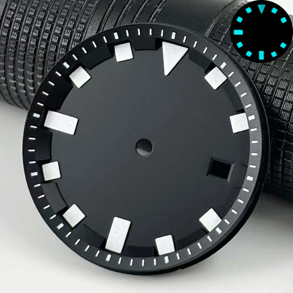 Polished dial men's watch accessory 31.8mm, compatible with Miyota 8215 and ST1612 movements, with pearl finish dial and hands