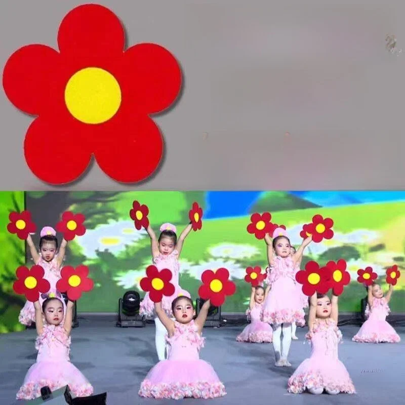 acessorios-de-danca-girassol-vermelho-pequena-flor-vermelha-para-apresentacoes-infantis-uso-especial-em-danca-de-palco-girassol-portatil-para-criancas