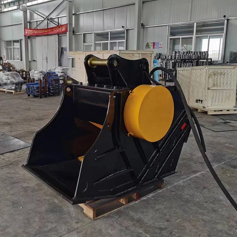 Machinary Attachment  Crusher Crushing Bucket Heavy Duty Construction Machine Attachment Waste Crushing Bucket for Sale