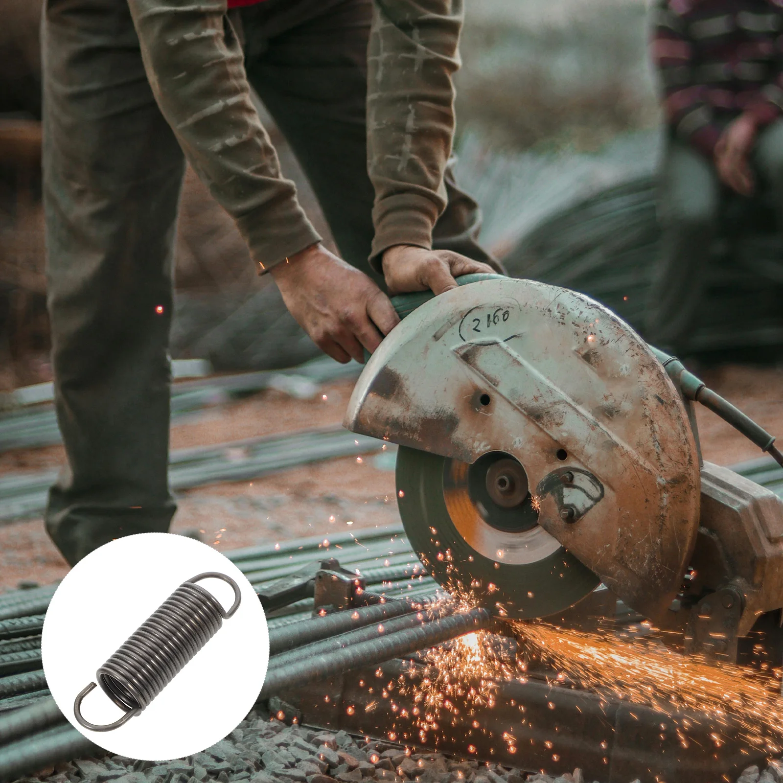 Cutting Machine Spring 10 Inch 255mm Aluminum Saw Return Spring Durable Metal Accessories For Home Construction Sites