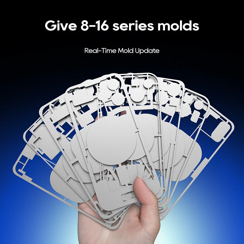 Máquina láser Xwitzeal® V8 10W para reparación de la parte trasera de cristal y la cámara del iPhone, eliminación automática de pegamento con moldes de hierro (series 8-16), rotura de bolígrafos y filtros de aire