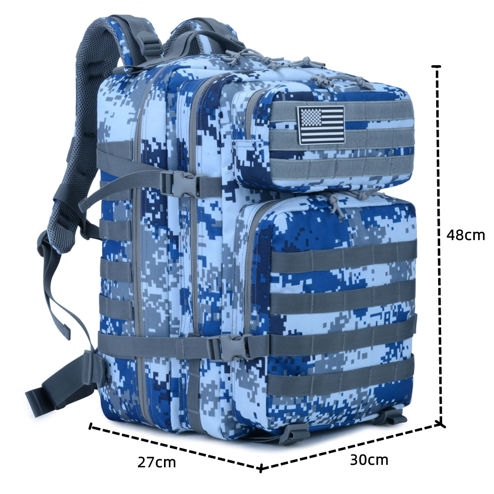 45L 3P Tactical Backpack Military Assault Bag Army Outdoor Waterproof Climbing Rucksack Sport Camping Hiking Trekking Mochila