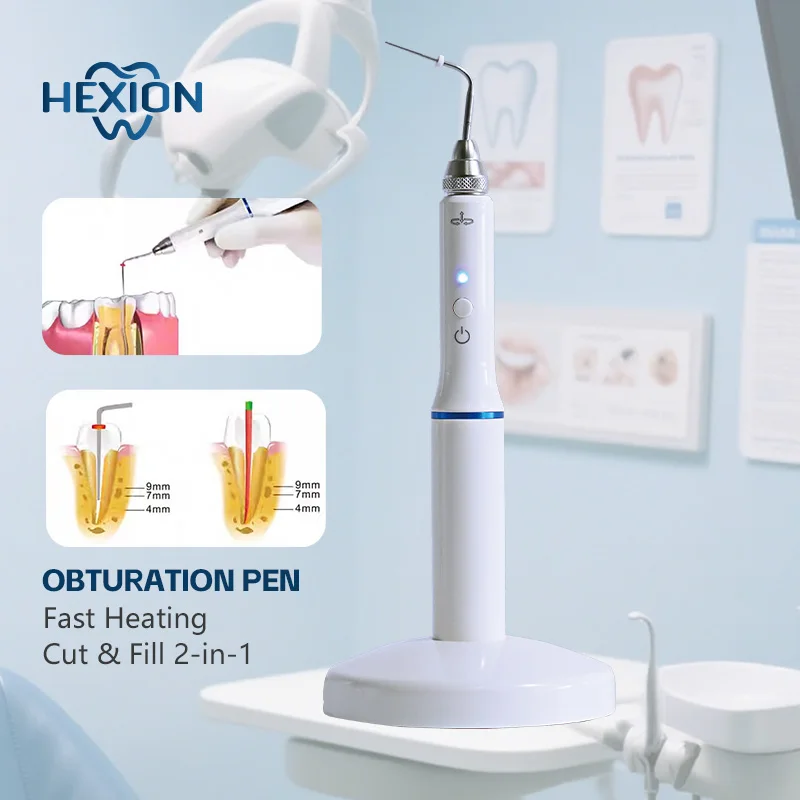 

Dental Cordless Obturation Pen - 3s Rapid Heating, Gutta Percha Cutter & Hot Melt Filling - 2 Tips, Root Canal Endodontic System