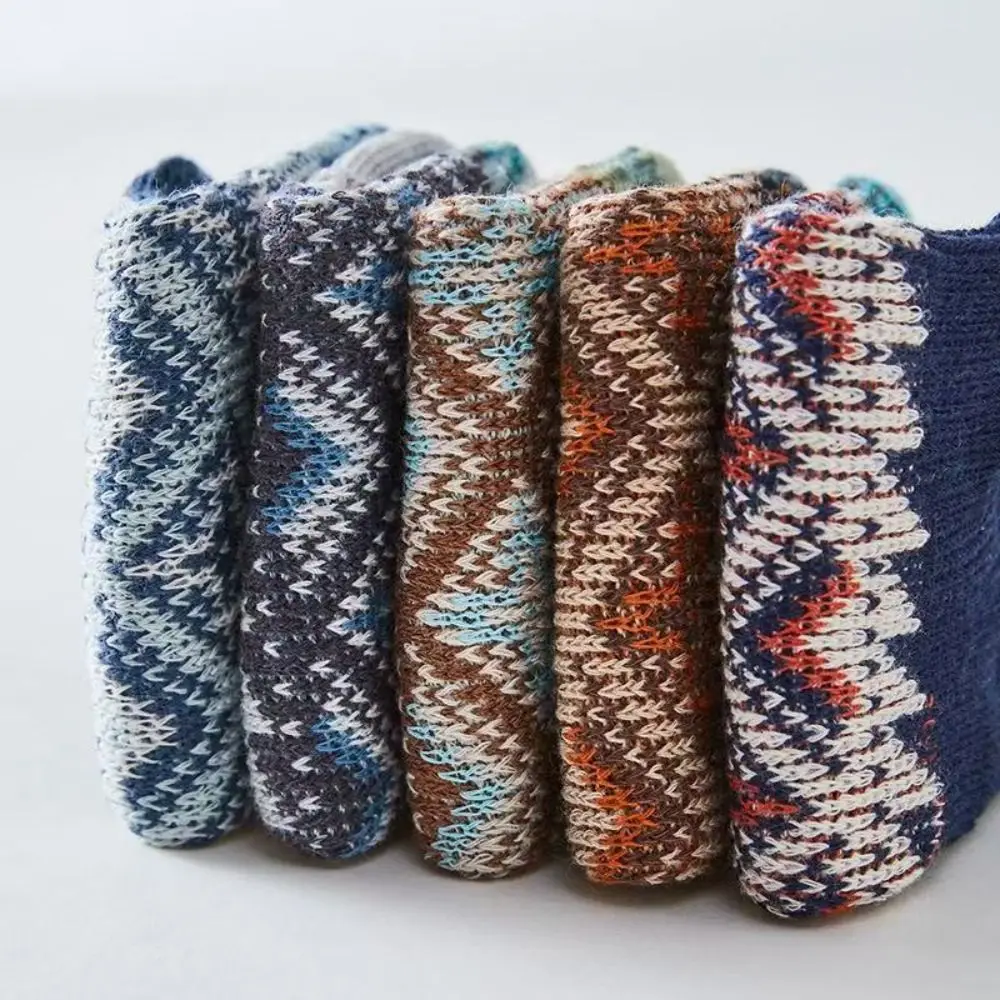 10 paires de chaussettes bateau rétro à grille, Style ethnique, respirantes, Patchwork, chaussettes basses, bonneterie, Tube court, invisibles, automne