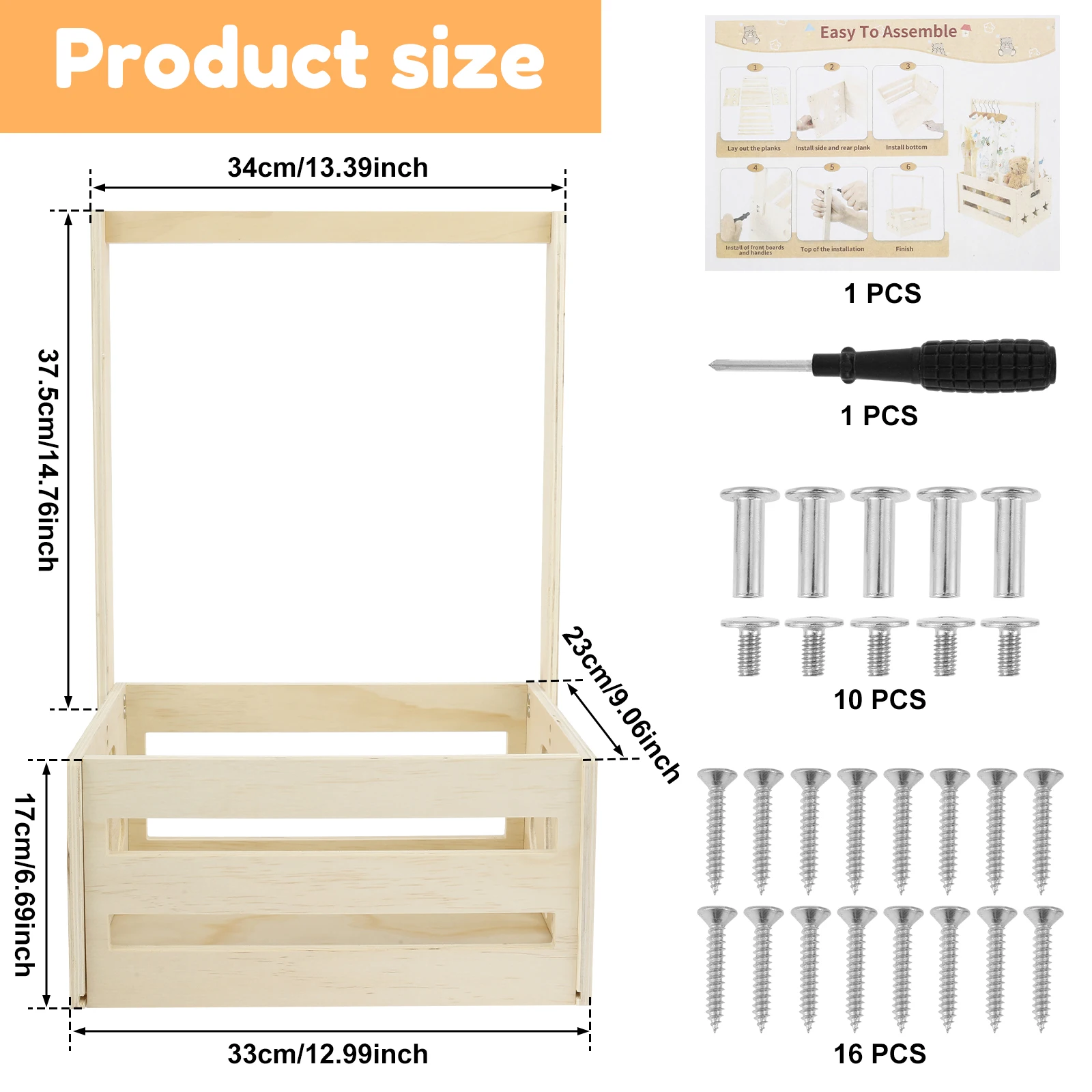 سلة استحمام خشبية للأطفال، خزانة استحمام للأطفال مع مقبض محمول، سلة تخزين ألعاب ذات سعة كبيرة للحمام