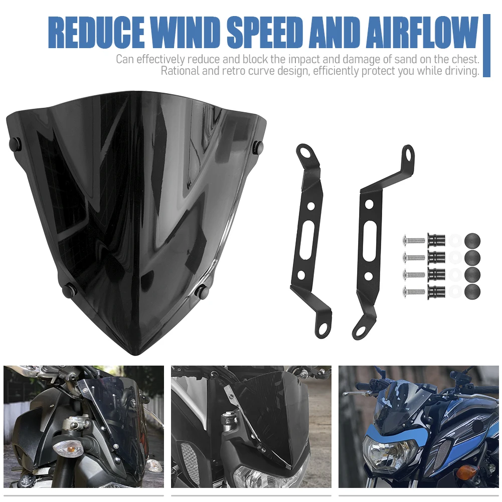 Motorcycle Accessories Windscreen Wind Deflectors Windshield Visor For YAMAHA MT07 MT-07 MT 07 FZ07 FZ 07 FZ-07 2018 2019 2020