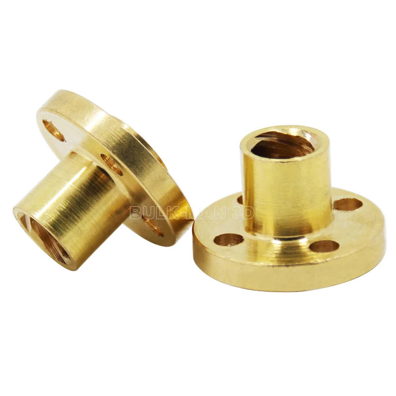 ACME Brass Nut TR8x2/TR8x4/TR8x8mm Copper T8 Lead Screw Nut Pitch 2mm Lead 2mm 4mm 8mm for 3D Printer and CNC Milling Machine