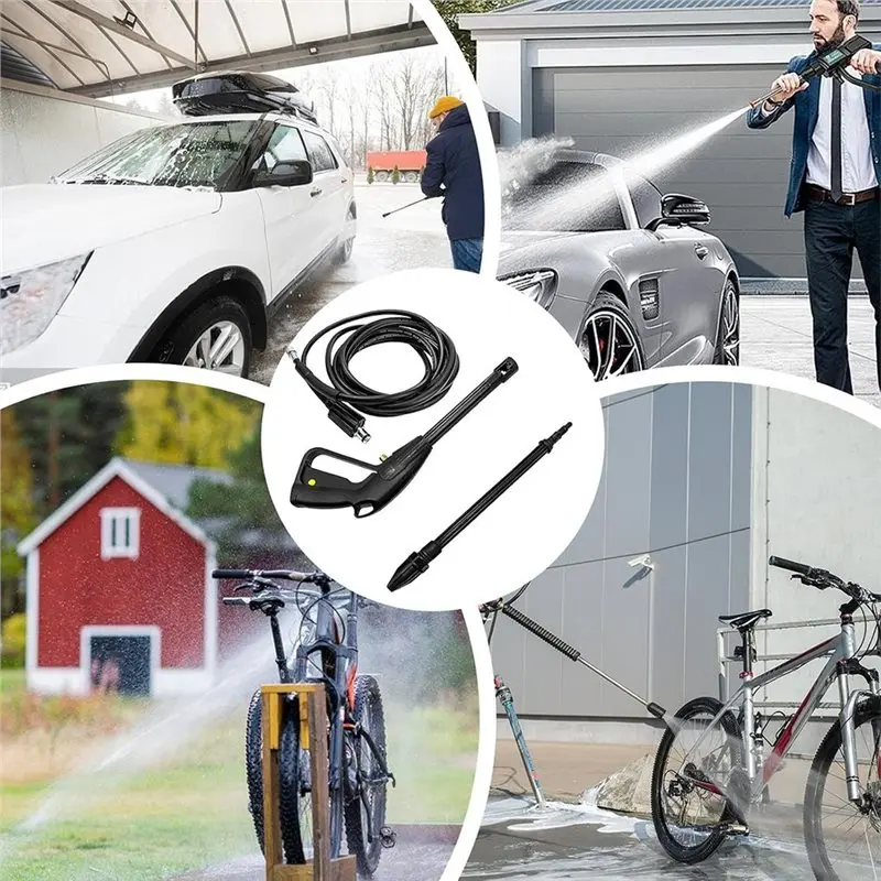 Turbo Wash Wand Extension Pressure Washer Lance For Car Wash, Window Cleaning, Sprayer Comfortable Grip For Home& Garden
