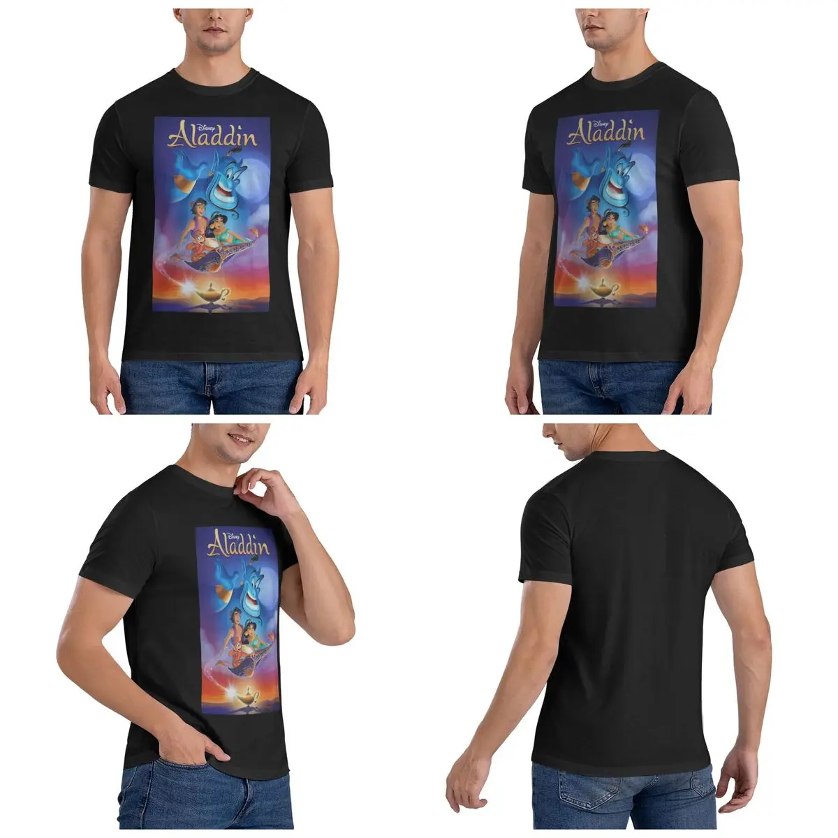 Aladdin T-Shirt for Men Cotton Oversized T Shirts Men's Short Sleeve O-Neck Summer Clothes Tops S-6XL